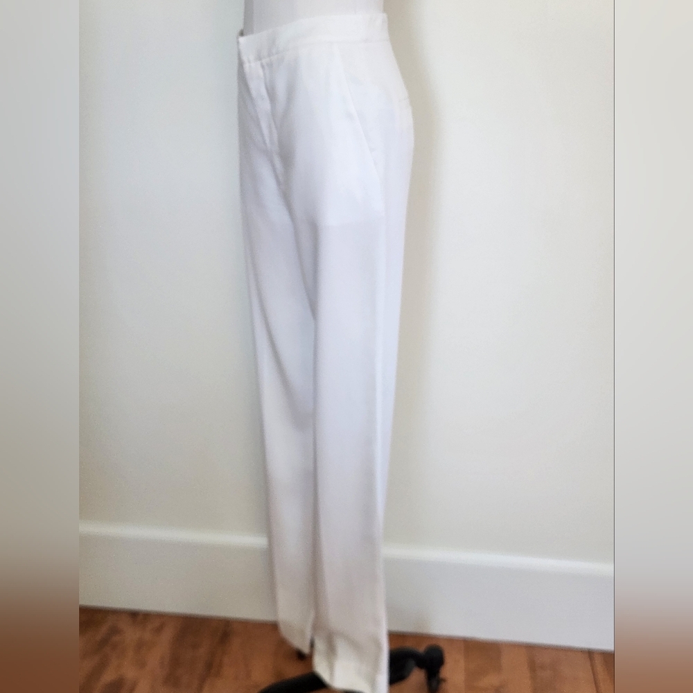 NWT || TIBI || Sebastian White Trousers  Straight Legs Immaculate Sz 2 - Picture 5 of 12